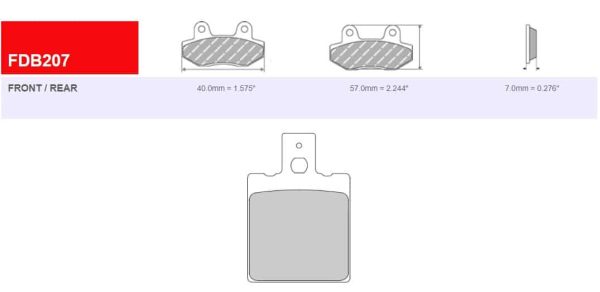 FDB207 FERODO BRAKE PAD - Image 2