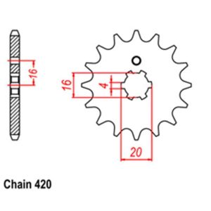 FRONT SPROCKET – STEEL 13T 420P