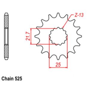 FRONT SPROCKET – STEEL 17T 525P