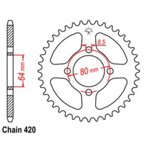 REAR SPROCKET – STEEL 35T 420P