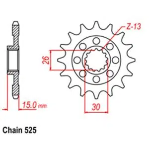FRONT SPROCKET – STEEL 17T 525P
