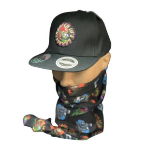 TLG’s UFLEX KIDS SNAPBACK FLAT PEAK CAP BLACK