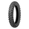 A Dunlop Geomax MX53 Rear Tyre (100/100-18) for off-road motorcycles features deep, rugged treads and comes in black.