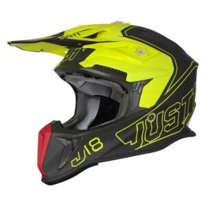 JUST1 J18 MIPS VERTIGO RED/GREY/FLURO YELLOW HELMET