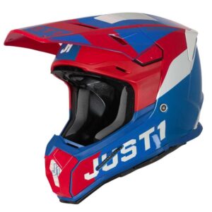 JUST1 J22 ADRENALINE RED/BLUE/WHITE/CARBON GLOSS HELMET