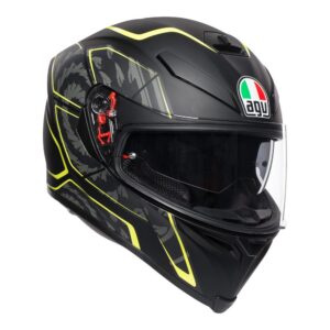 AGV K5 TORNADO MATT BLACK/YELLOW FLUO