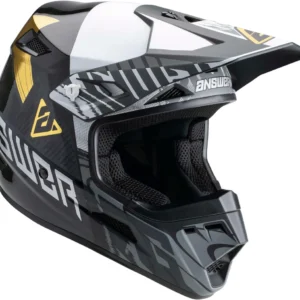 ANSWER A23 AR3 RONIN BLACK / WHITE / GOLD HELMET