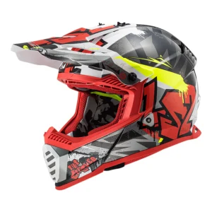 LS2 MX437 FAST EVO CRUSHER HELMET – BLACK / RED / GREY