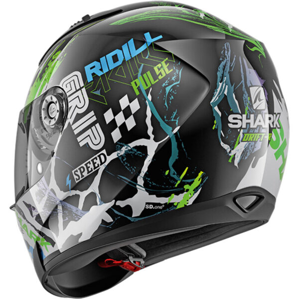 SHARK RIDILL DRIFT-R BLACK/GREEN/BLUE - Image 2