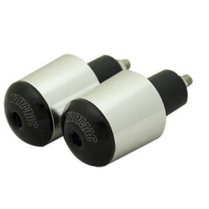 TARMAC BAR ENDS TAPERED SMOOTH 20MM LONG SILVER