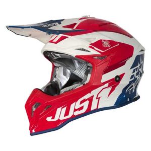 JUST1 J39 STARS HELMET – RED/BLUE/WHITE GLOSS