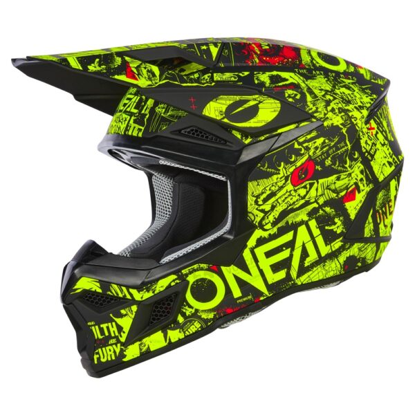 ONEAL 25 3 SERIES YOUTH HELM ATTACK V.25 - BLACK/NEON YELLOW (LARGE)