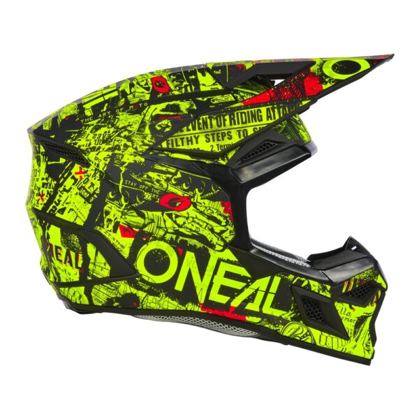 ONEAL 25 3 SERIES YOUTH HELM ATTACK V.25 - BLACK/NEON YELLOW (LARGE) - Image 4