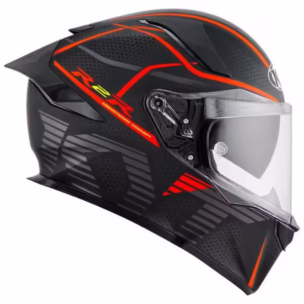 KYT R2R CONCEPT HELMET - MATTE BLACK/RED - Image 3