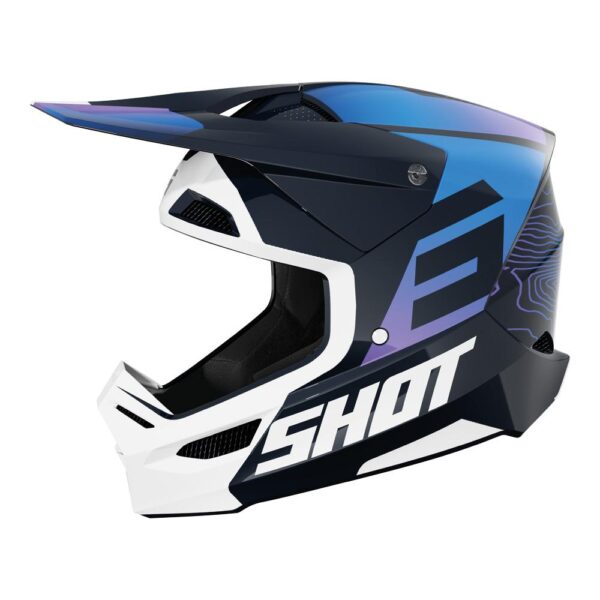 SHOT FURIOUS KID APEX HELMET BLUE GLOSSY