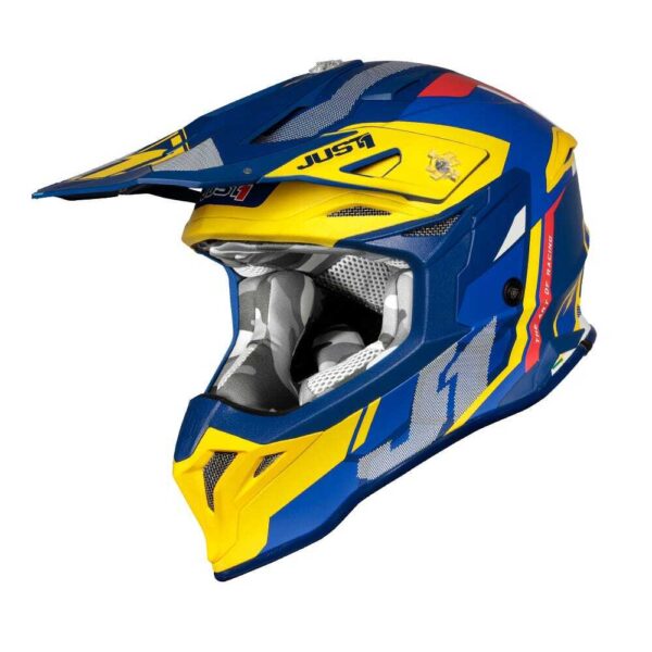 JUST1 J39 REACTOR BASE HELMET - YELLOW/BLUE