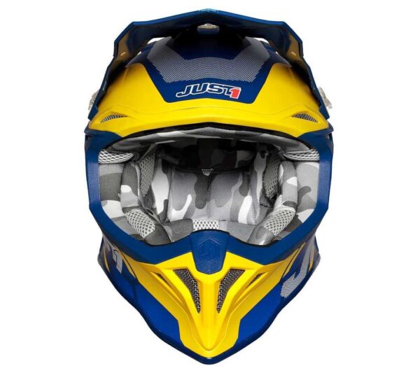 JUST1 J39 REACTOR BASE HELMET - YELLOW/BLUE - Image 2