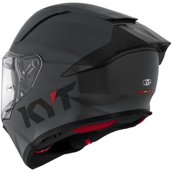 KYT R2R PLAIN GORILLA GREY HELMET - Image 2