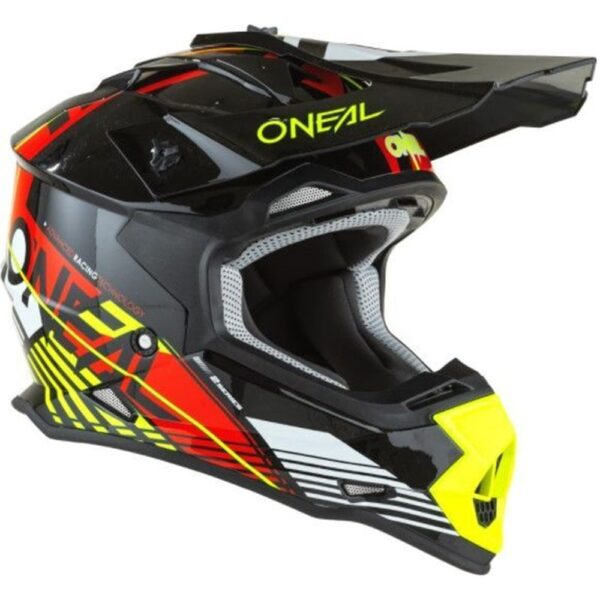 ONEAL 2SERIES YOUTH HELMET RUSH V.22 - RED/YELLOW - Image 2