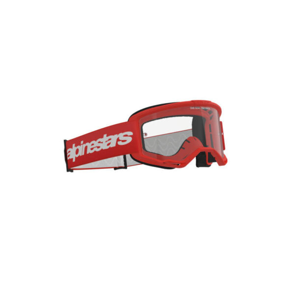 ALPINESTARS VISION 3 WORDMARK GOGGLE - CLEAR LENS/RED - Image 4