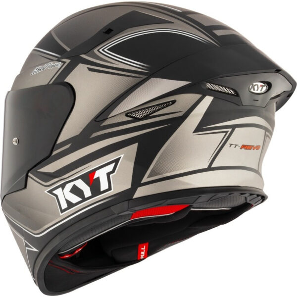 KYT TT-REVO TOURIST HELMET - MATT COOL GREY - Image 3