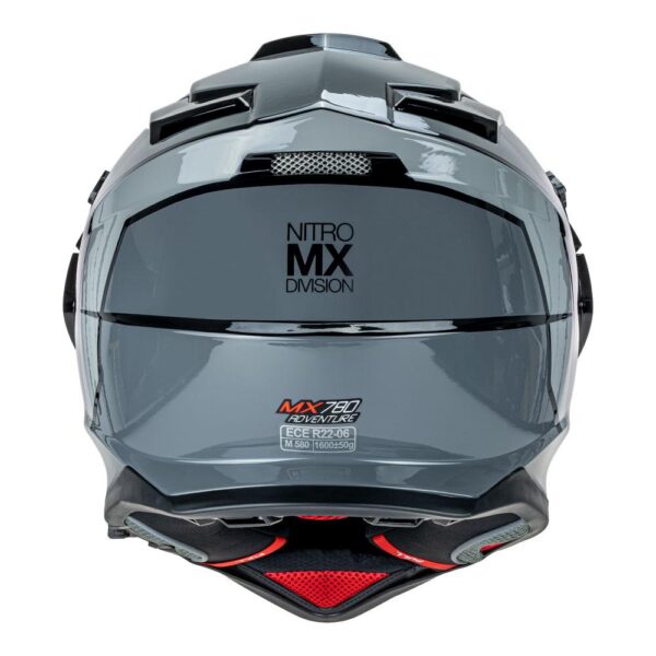 NITRO MX780 ADVENTURE HELMET - BLACK/GREY - LARGE - Image 2