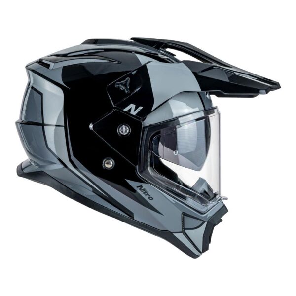 NITRO MX780 ADVENTURE HELMET - BLACK/GREY - LARGE - Image 3