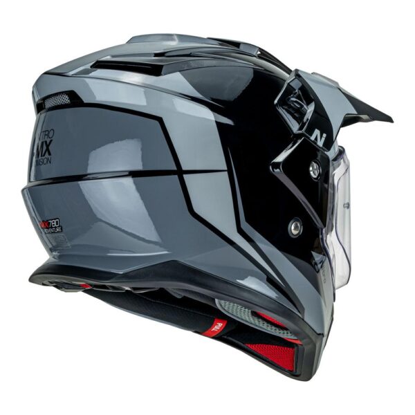 NITRO MX780 ADVENTURE HELMET - BLACK/GREY - LARGE - Image 6