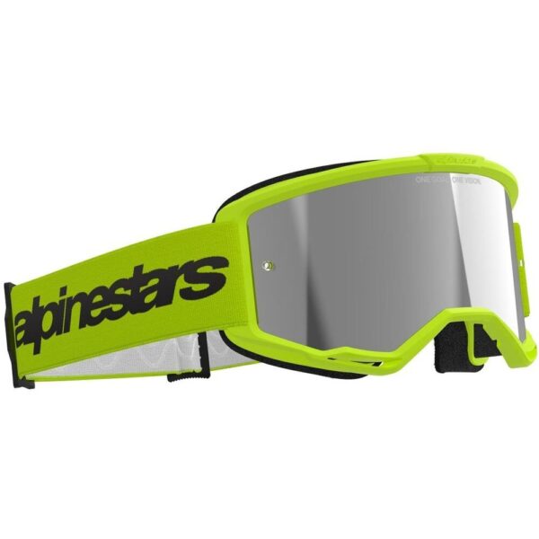 ALPINESTARS VISION 3 WORDMARK FLURO YELLOW SILVER MIRROR - GOGGLES - Image 3