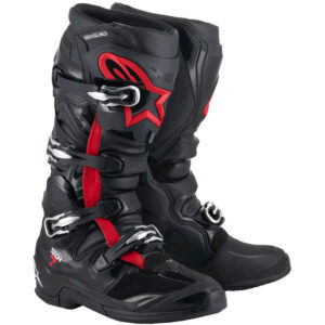 ALPINESTARS TECH 7 BOOTS – BLACK/FLURO RED – 2025