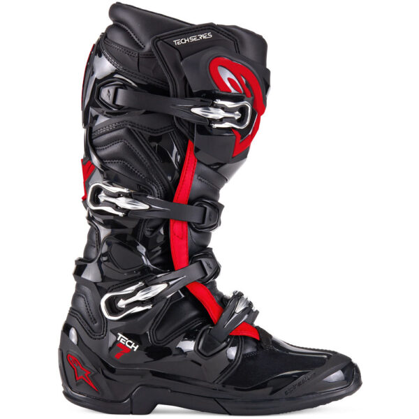 ALPINESTARS TECH 7 BOOTS - BLACK/FLURO RED - 2025 - Image 4