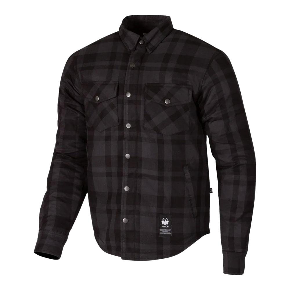 The MERLIN AXE HYDRO WATERPROOF JACKET in grey features long sleeves, front pockets, and a subtle logo at the hem.