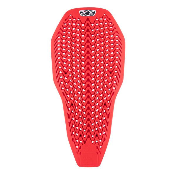 ALPINESTARS NUCLEON PLASMA FULL BACK PROTECTOR INSERT in red/black features a zigzag pattern with small circular perforations.