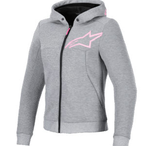 ALPINESTARS CHROME V2 WOMENS SPORT HOODIE – GREY HEATHER/FLURO PINK