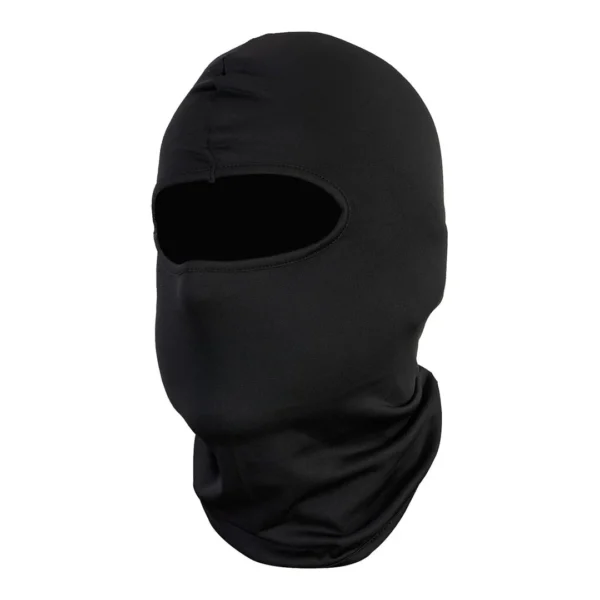 The WHITES THERMAL BALACLAVA - BLACK is a full-head and neck cover with a single eye opening, designed in plain black.