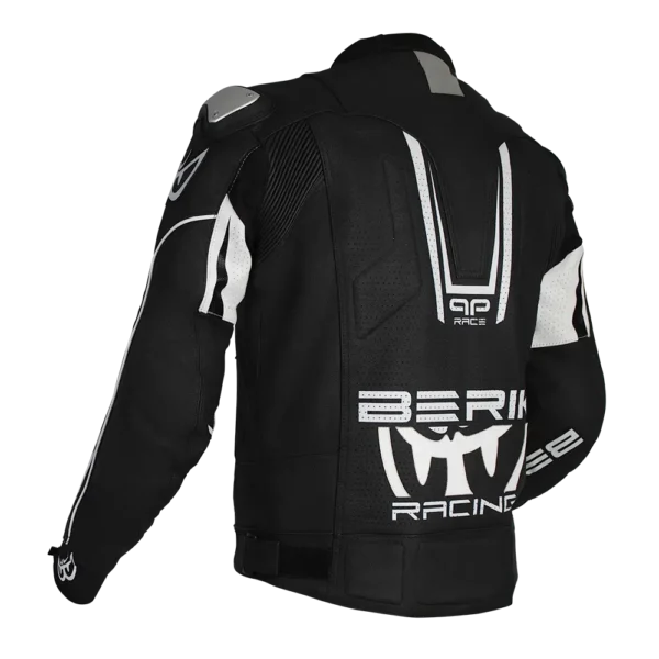 BERIK APEX LEATHER JACKET - BLACK/WHITE - Image 2