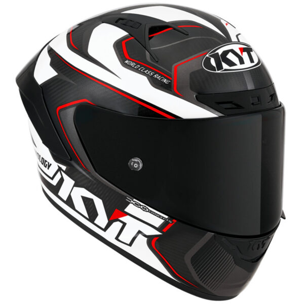 KYT NZ RACE COMPETITION HELMET - WHITE/CARBON - Image 8