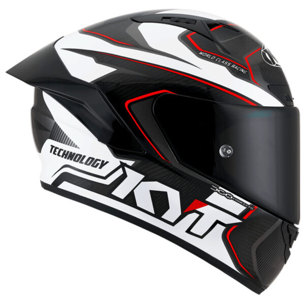 KYT NZ RACE COMPETITION HELMET - WHITE/CARBON - Image 7