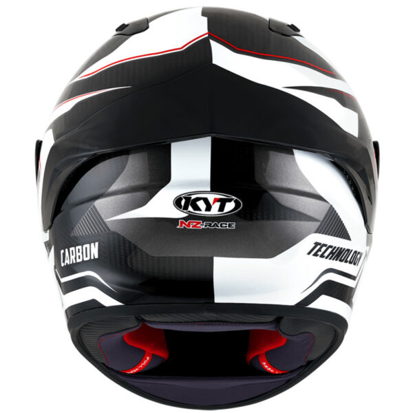 KYT NZ RACE COMPETITION HELMET - WHITE/CARBON - Image 5