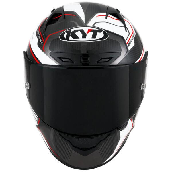 KYT NZ RACE COMPETITION HELMET - WHITE/CARBON - Image 3