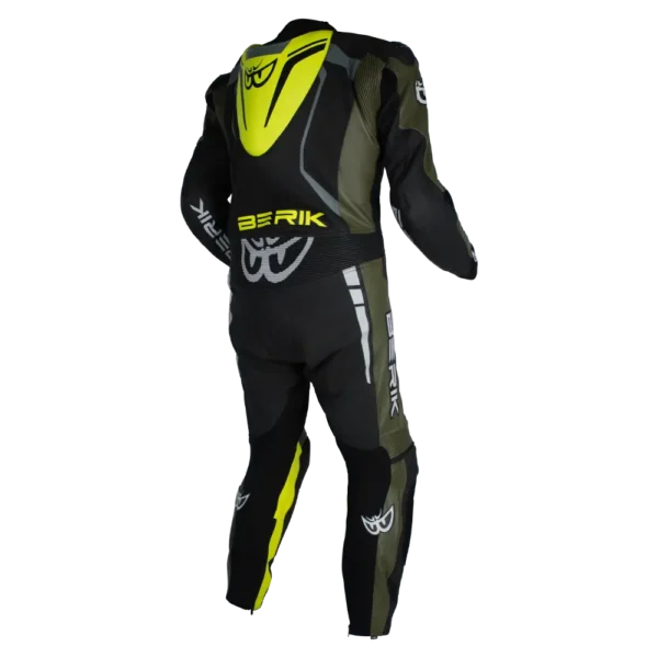 BERIK SICILY RACE SUIT - BLACK/ARMY/HI-VIZ - Image 2