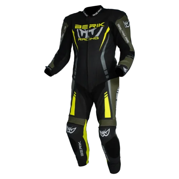 BERIK SICILY RACE SUIT - BLACK/ARMY/HI-VIZ