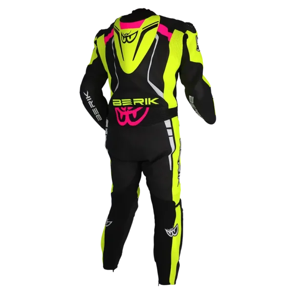 BERIK SICILY RACE SUIT - BLACK/HI-VIZ/PINK - Image 2