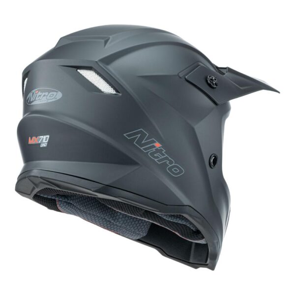 NITRO MX710 YOUTH HELMET - SATIN BLACK - Image 4