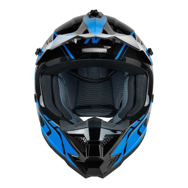 NITRO MX710 YOUTH SHARD II HELMET - BLUE/BLACK - Image 5