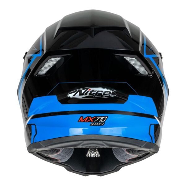 NITRO MX710 YOUTH SHARD II HELMET - BLUE/BLACK - Image 3