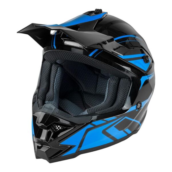 NITRO MX710 YOUTH SHARD II HELMET - BLUE/BLACK - Image 2