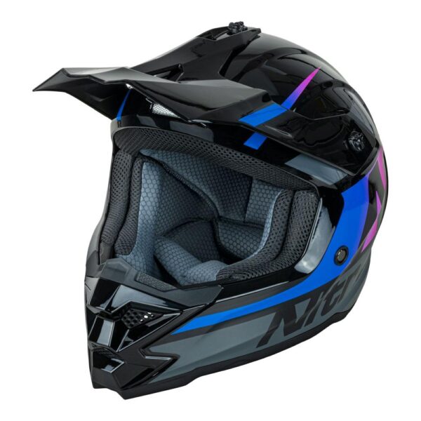 NITRO MX710 YOUTH ONYX HELMET - PURPLE/PINK - Image 2