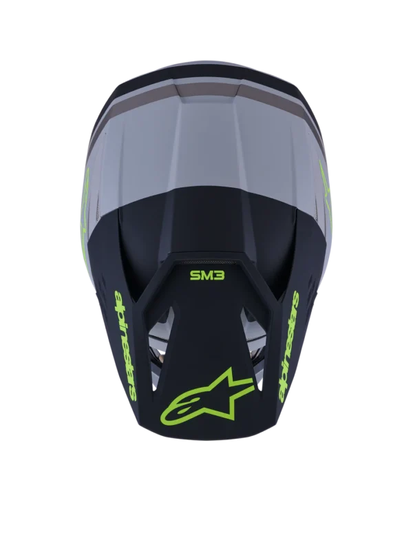 ALPINESTARS SM-3 RADIUM HELMET - GREY/BLACK/ FLURO YELLOW - Image 7