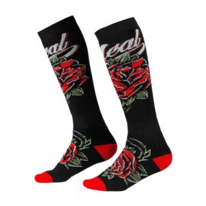 ONEAL PRO MX ROSES SOCK – BLACK/RED